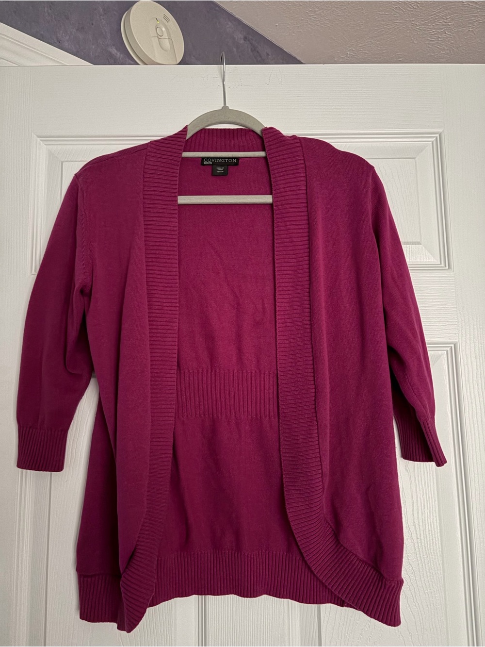 Covington Open-Front Cardigan in Raspberry Pink